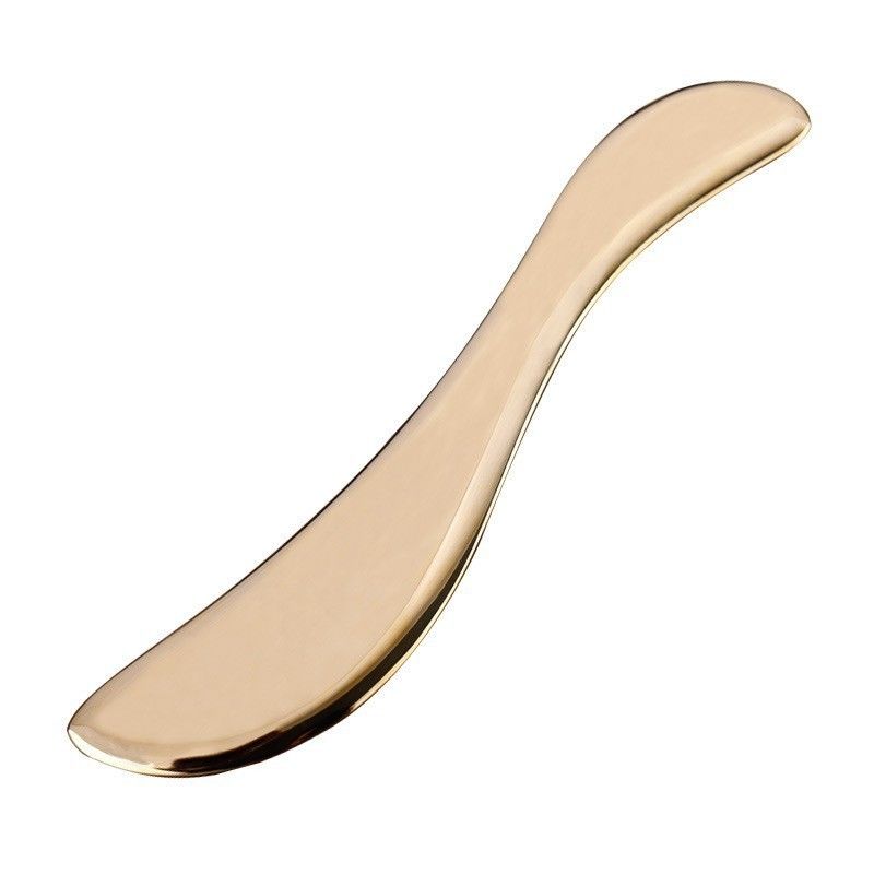 Massagem corporal Gua Sha Kit de ferramentas de latão placa de raspagem de massagem de forma côncava placa para pescoço e pernas