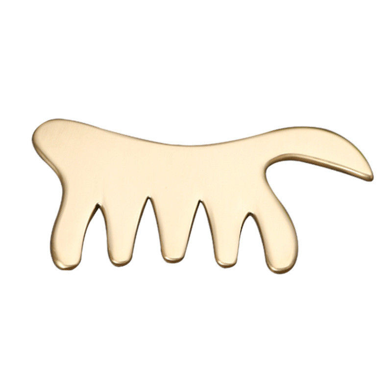 Peito de cobre ouro latão Gua Sha Tabela Massagem corporal ferramenta para SPA acupuntura raspagem