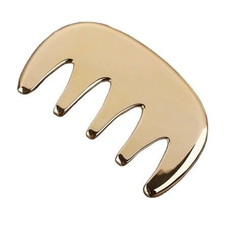 Ferramentas de massagem de Guasha de cobre Ferramentas de massagem de Guasha de metal Cabelos de latão Guasha de pente Acupuntura Aparelho de ponto de escalpe para cabeça Acupuntura de pente