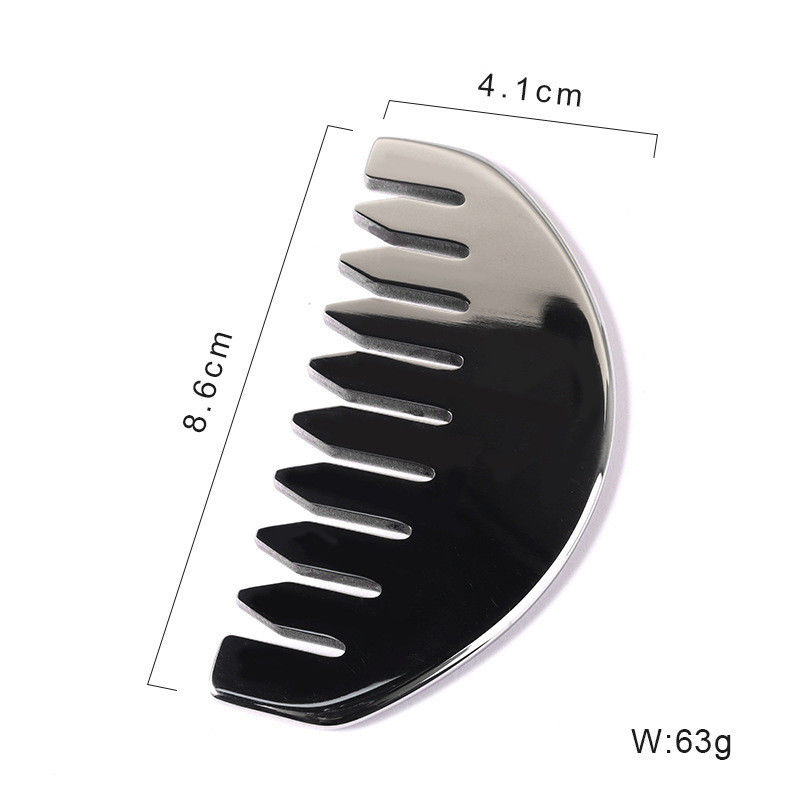 Logotipo personalizado Disponível best seller aço inox Gua Sha escalpe massagem pente Guasha pedra cabeça massagista cabelo salão de beleza