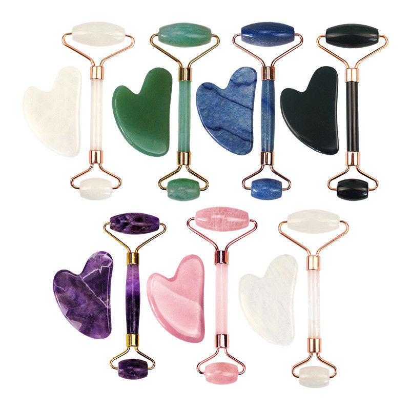 Facial Gua Sha Roller e Jade Roller Massage Tool para área de massagem corporal Propriedades Equipamento