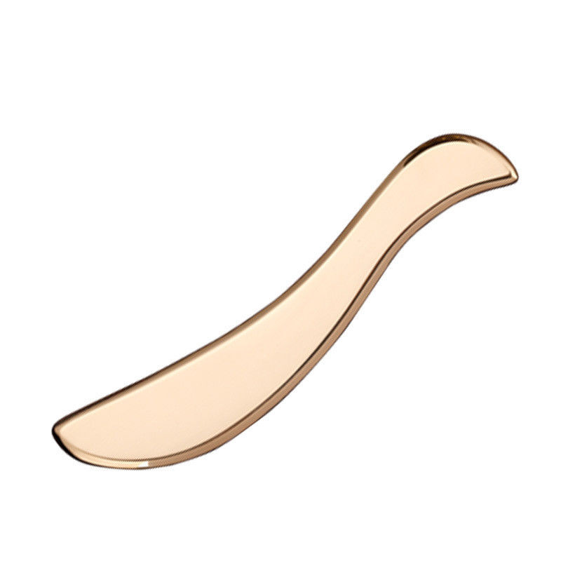 Ferramenta de massagem muscular Gua Sha em forma de S. cobre puro raspando a parte de trás Massagista corporal Guasha Tabela para cuidados com a pele do pescoço e do corpo