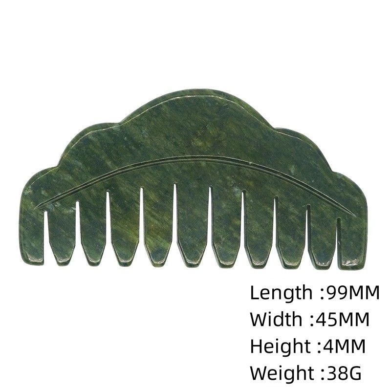 100% de Jade Verde Natural Rosa Quartz Guasha E Negro Obsidiana Jade Branco Pincel de Cabelo Guasha Massagem Ferramenta Para Pincel de Massagem da Cabeça