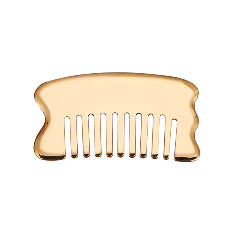 Ouro músculos do corpo Gua Sha ferramenta de tabuleiro para massagem do couro cabeludo pente Guasha Pedra cabeça massagista cabelo cuidados de saúde salão de beleza ferramenta