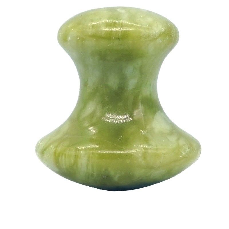Pedra de massagem em forma de cogumelo de jade verde natural para massagem muscular e beleza facial Massagem de saúde relaxamento em 2024
