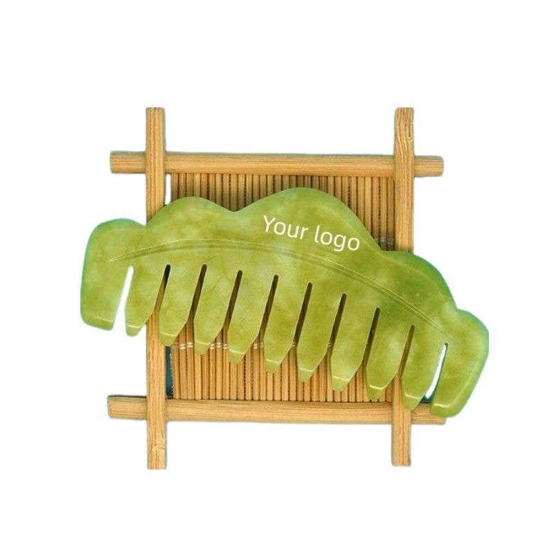 Músculos do corpo Cuidados com a saúde 2024 Natural Xiuyan Jade Gua Sha Scalp Massage Comb para dragagem de meridianos e embelezar a pele