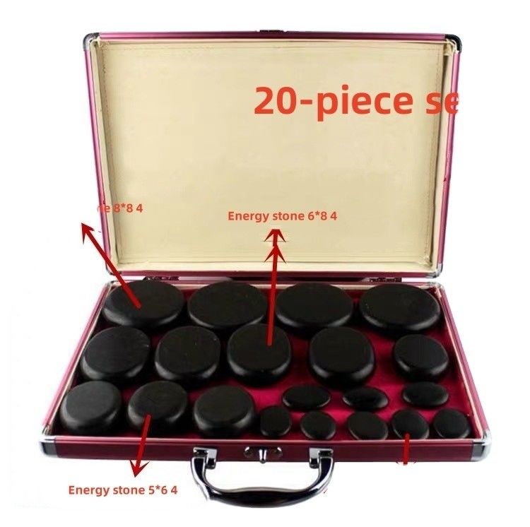 Massagem Corporal Pedras Quentes Conjunto 22 Pcs Pedras de Basalto com Kit de aquecimento Casa Spa Relaxante Cura de Dor Alivio Tratamento de Spa