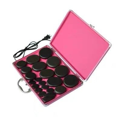 Spa de Massagem Corporal Essencial 22 peças Bian Stone Energy Stone Set com compressão térmostática automática e ferramentas Guasha