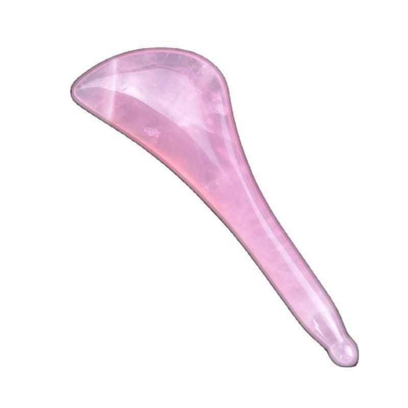 Ferramenta de massagem corporal Rosa Quartz Gua Sha Pen Disponível Logotipo para Facial e Eye Acupuntura Stick