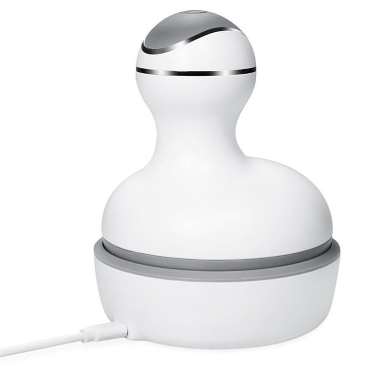Logotipo personalizado Disponível Mini dispositivo de massagem corporal vibratório portátil para área de massagem da cabeça em aparência branca