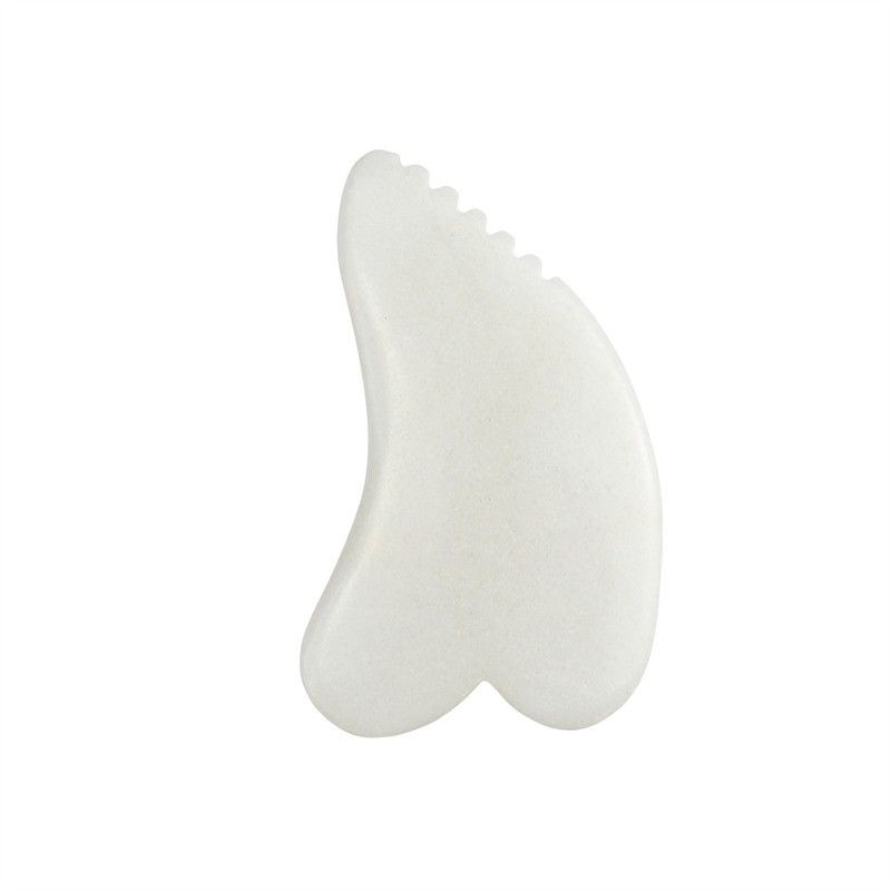 Massagista corporal Gua Sha Escrava ferramenta de massagem de jade branco Guasha Scraper de tabuleiro pedra de jade natural
