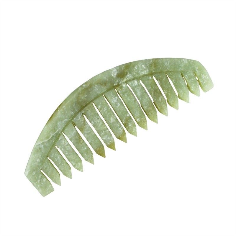 Xiuyan Jade Massage Comb para Gua Sha raspando rosto e cuidados com a cabeça relaxante