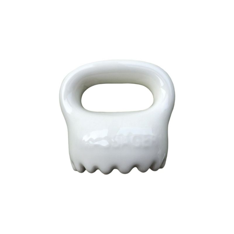 Escova de massagem do couro cabeludo para massagista de cabeça e equipamento de massagem corporal em cerâmica branca chinesa Ferramenta de relaxamento de cuidados de saúde 2024