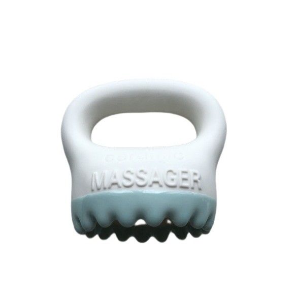 Equipamento de massagem corporal 2024 Brinco de massagem Gua Sha de cerâmica branca para escovação do couro cabeludo Terapia da cabeça do pente e ferramenta de beleza facial