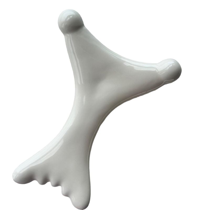 Logotipo personalizado Disponível Massagista de músculos do corpo Ferramenta de massagem Gua Sha Cerâmica para autocuidado da pele