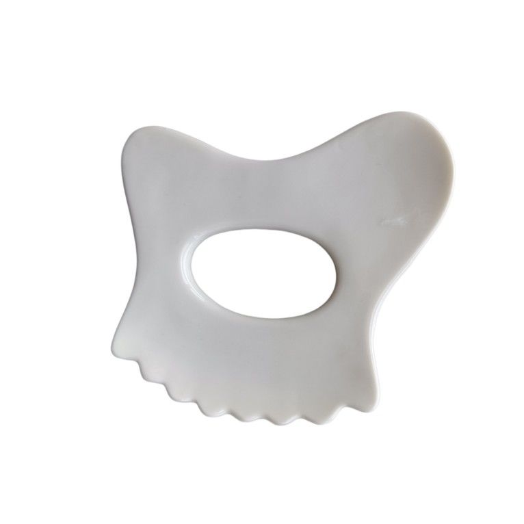 Logotipo personalizado Disponível Mini Cerâmica Gua Sha Massagem Ferramenta Massagem corporal para pescoço Rosto e cuidados com a pele Spa lifting facial