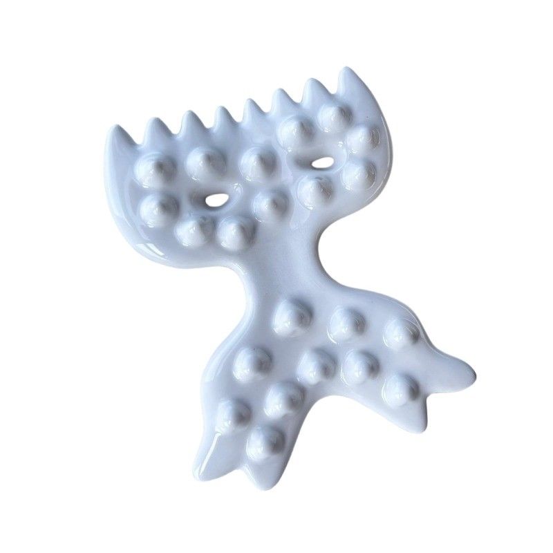 Ferramenta de massagem corporal Gua Sha de cerâmica branca Escrava Guasha Pedra para auto-cuidado da pele Spa Todo o corpo Relaxe Massagista de beleza