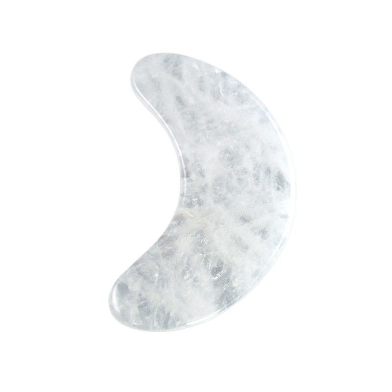 2024 Forma de Lua Quartzo Luminoso Gua Sha Tabela de Massagem de Escrava Guasha Pedra Massagista Facial para saúde do corpo e cuidados de beleza