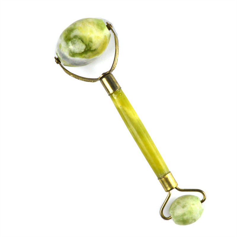 Xiuyan Jade Cuidados da pele Pedra de Jade Tratamento Facial de Olhos Apuração da Pele Spa Remover de Rugas Massagista Roller Facial Com Manopla de Flores
