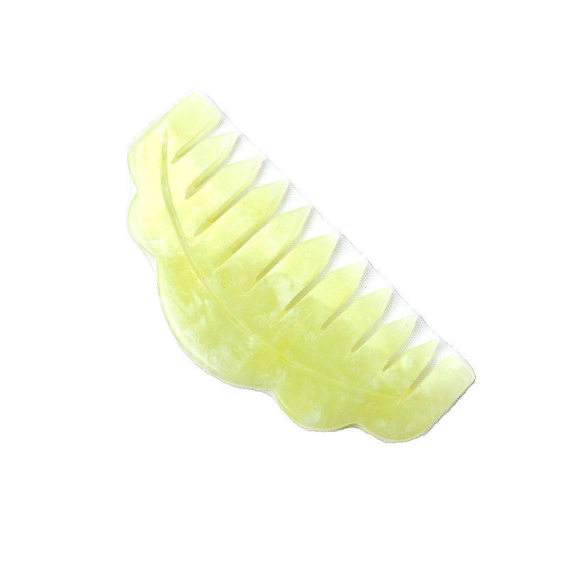 Xiuyan Jade Massage Comb 9.2cm*4.6cm Tamanho Verde claro Cor promove a circulação sanguínea e melhora o sono