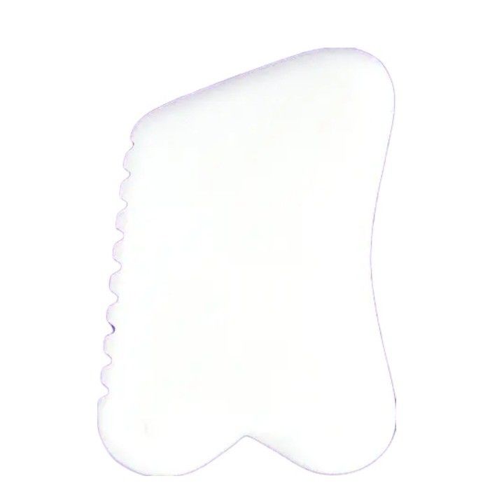 Logotipo personalizado DisponívelJade Branco Natural Gua Sha Scraping Board para Facial Beauty Massage Body Stone Skin Care Tool