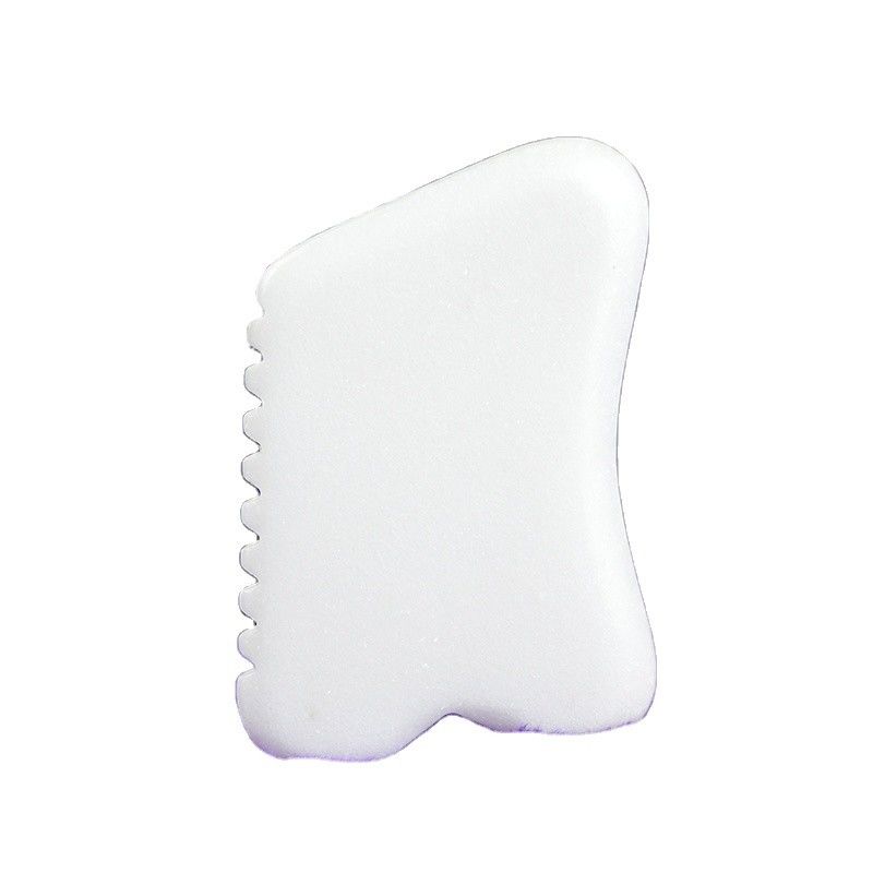 OEM Custom LOGO White Jade Gua Sha Stone Massager Facial Natural Jade Stone Guasha Escrava Massagem Ferramenta para rosto e corpo