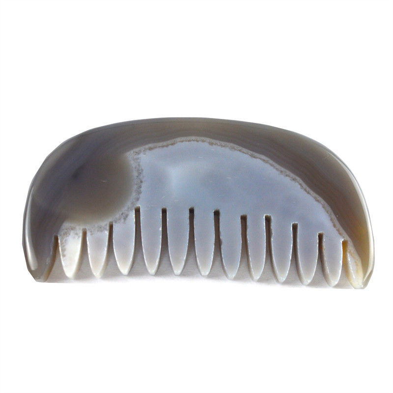 Agate Gua Sha Scalp Massage Comb Board Stone Comb Head Self Care Tool with Customized Logo Disponível cuidado pessoal