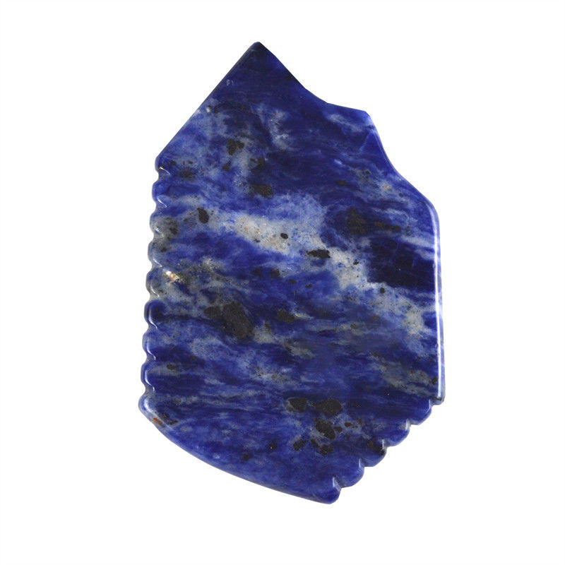 Logotipo personalizado Disponíveld 2024 Blue Sodalite Gua Sha Scraping Massage Board para Facial e Body Massager Spa Stone
