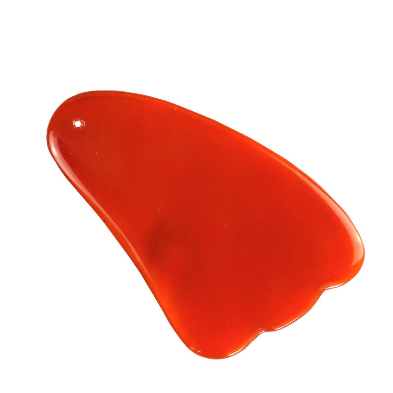 2024 Natual Carnelian Gua Sha Scraping Massage Board Agate Vermelho Guasha Massagista Facial para corpo inteiro Ferramenta Crystal Spa