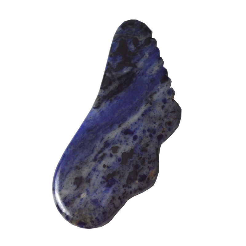 2024 Blue Sodalite Stone Gua Sha Scraping Massager Confortável ferramenta de massagem para remoção de rugas faciais e beleza da pele