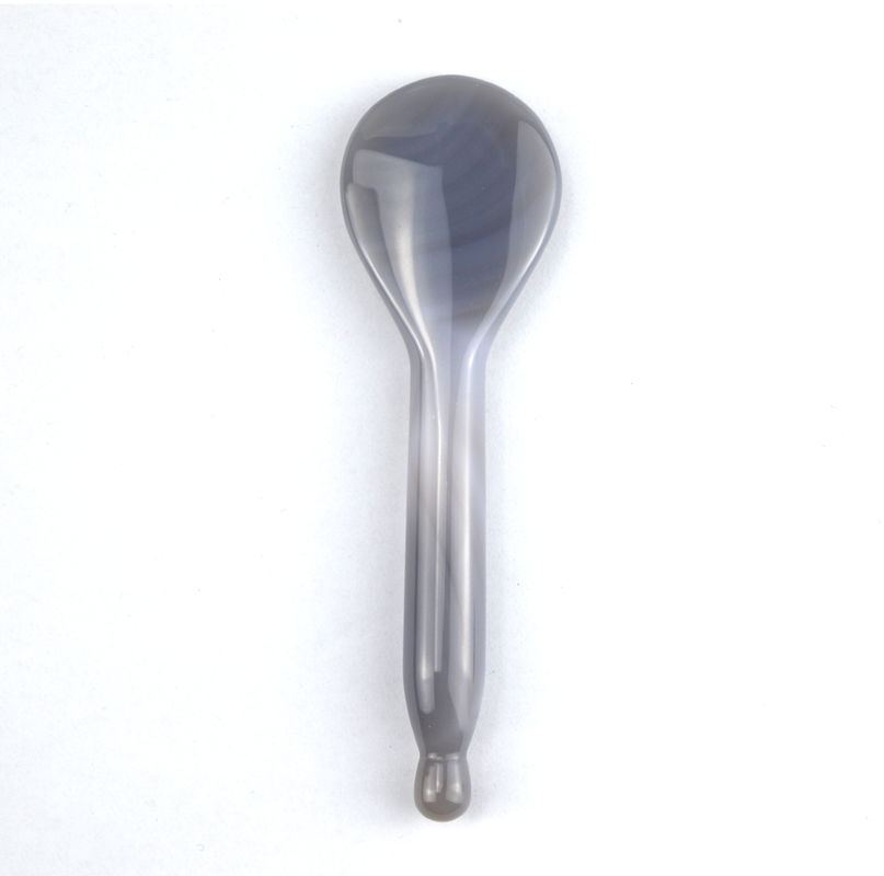 Massagista Corpo Lapa de Ágata Cinza Roller Lapa Gua Sha para Massagem de Tecido Profundo e Ponto de Acupressão