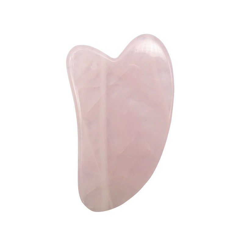 OEM/ODM Aceitável Rosa Quartz Gua Sha Jade Natural Guasha Ferramentas Faciais para Corpo Rosto Pescoço e Olho Cuidados da Pele Massagem SPA