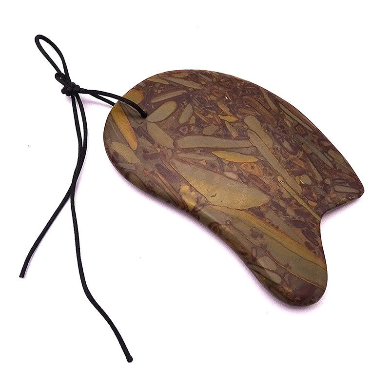 Suporte OEM/ODM Natural Nuwa Stone Facial Gua Sha Scraping Skin Massage Tool para Elevação Médica e Beleza Portáteis