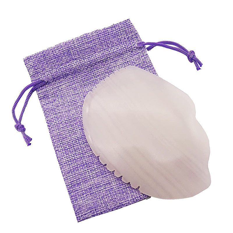 Massagem / Elevação Firmamento / Função Anti-Envelhecimento Natural Afegã Jade Branco Gua Sha Tabela para Massagem Spa Acupuntura Terapia