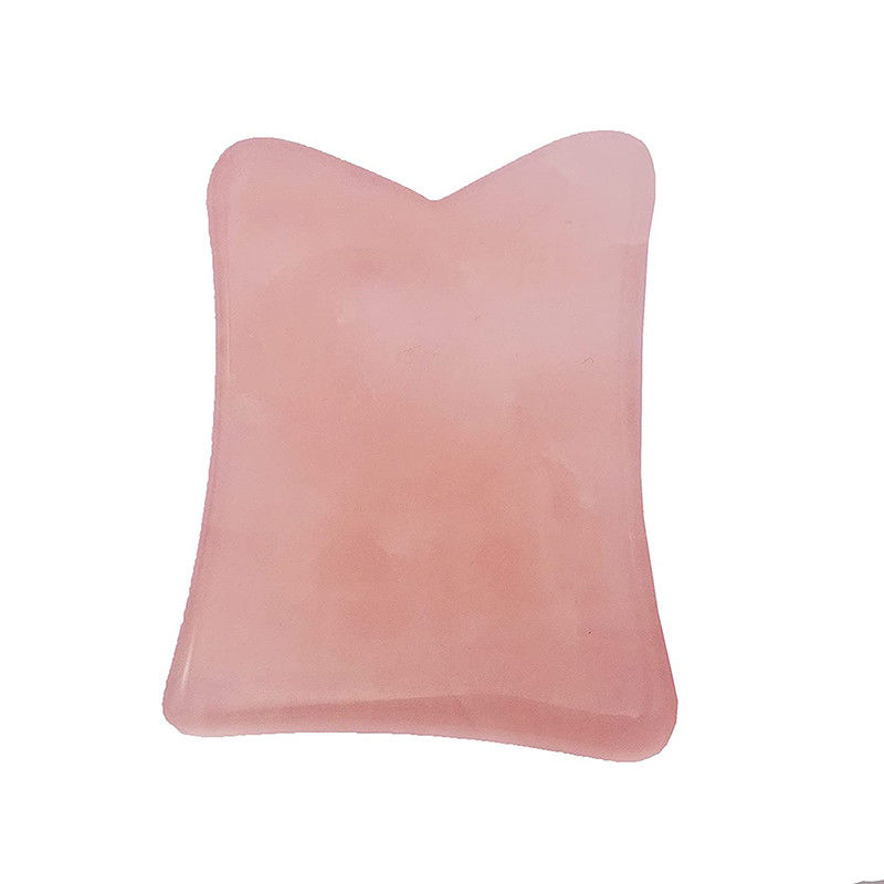 Função de elevação facial Rosa Quartz Jade Gua Sha Cristal Rolo Facial Massagem Guasha Pedra para Rejuvenescimento Facial / Corpo
