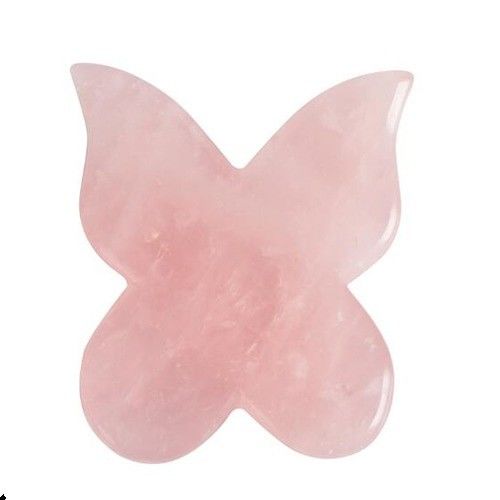Massagista Facial Formado de borboleta Jade Guasha Prato de Massagem de Pedra Natural Gua Sha raspador para pescoço corpo acupuntura Spa