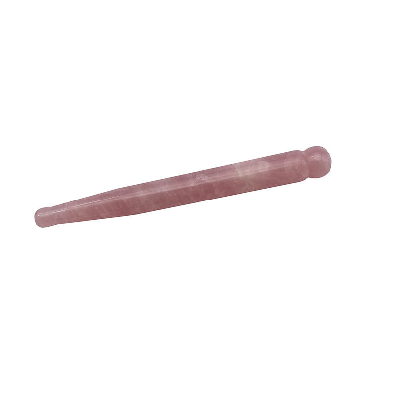 OEM ODM Natural Rosa Quartz Guasha Massagem Stick Agulha Relief Muscular Corpo Gua Sha Massager Point Roller Guasha Ferramenta