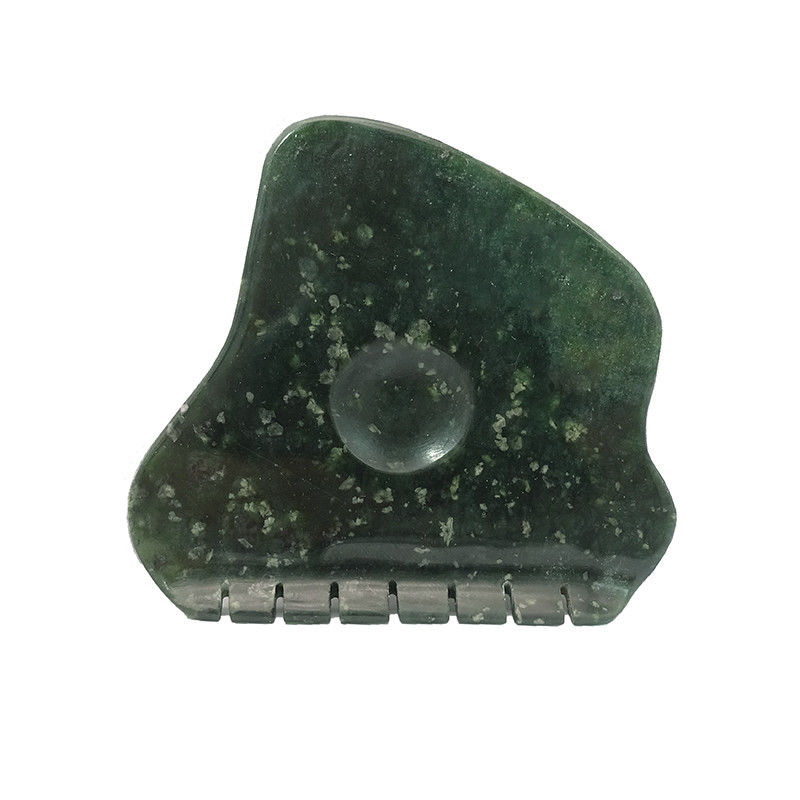 Pedra de Jade Natural Nanyang Negro-verde Guasha esfregar massagem Gua Sha para ativar Qi e dragagem de garantias