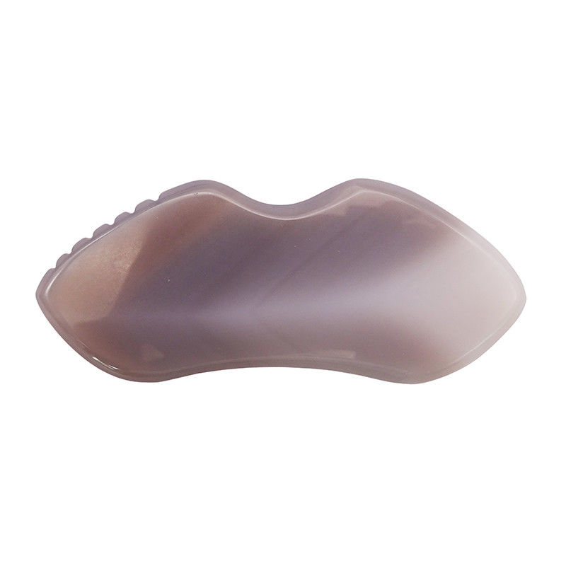 Tabela de Gua Sha de Ágata Natural para Massagem Corporal e Tratamento Facial na Terapia de Acupuntura SPA