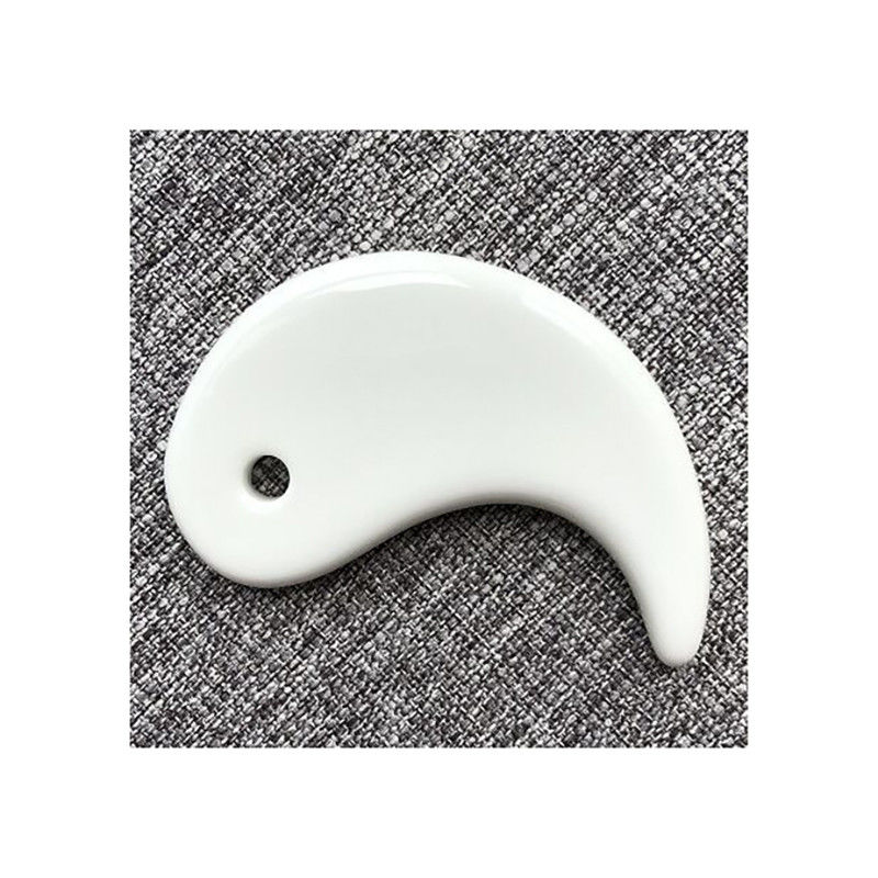 Ferramenta de elevação de Gua Sha de cara em V de cerâmica profissional para massagem da linha da mandíbula e alívio da rigidez muscular
