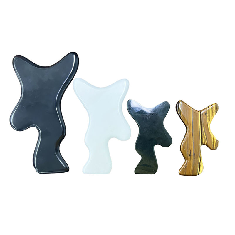 Medicina tradicional chinesa Logotipo personalizável Quatro Jade Body Scraping Massage Tools para pernas Braços e costas