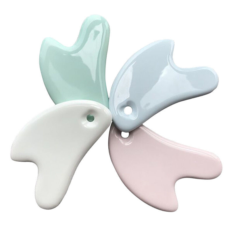 Tabela de massagem Gua Sha em forma de coração branco Gua Sha Ferramentas faciais para todos os tipos de pele limpa Antienvelhecimento
