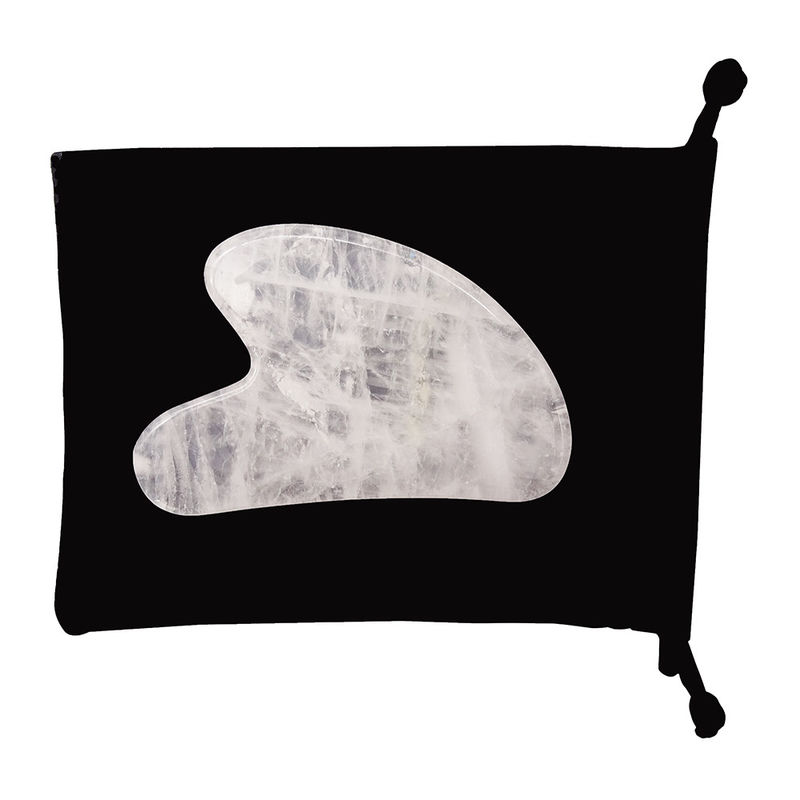 Massagem Facial Forma de Coração Cristal Branco Gua Sha Pedra para SPA Terapia de Acupuntura no Centro de Medicina Tradicional Chinesa