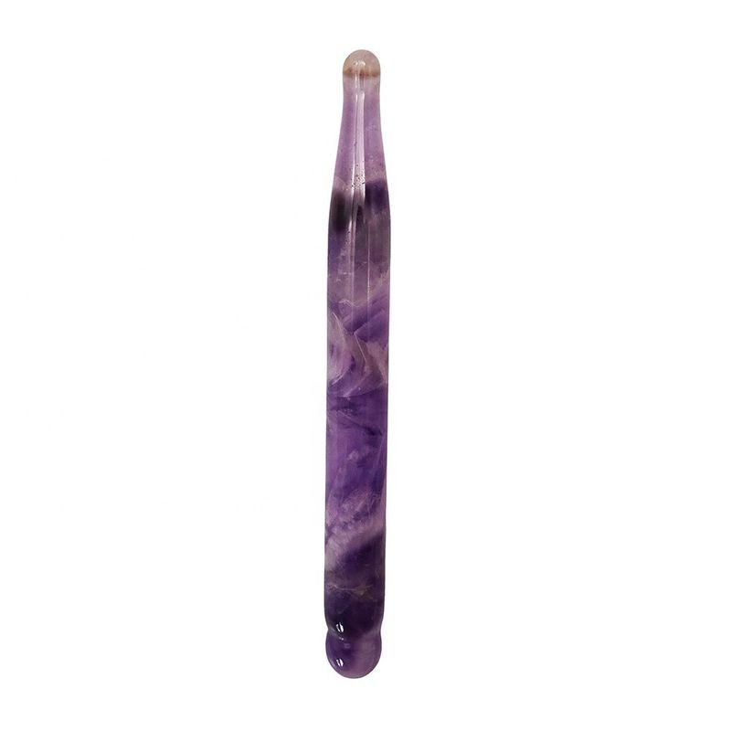 Cara fina Gua sha Ferramentas Ametista Natural Acupressão Guasha Massagem Therapy Pen para todo o corpo