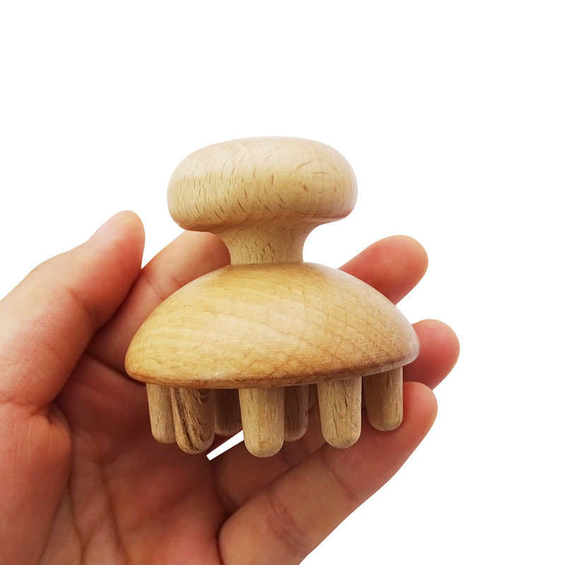Função Musical Cogumelo de madeira Gua Sha ferramenta de massagem terapêutica para drenagem linfática de mão e corpo inteiro