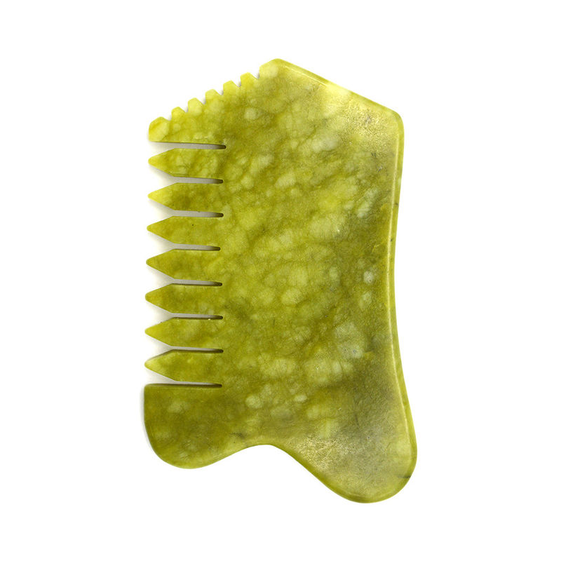Cuidados de Saúde Pessoal Combinador de Jade Verde Guasha Ferramenta de raspagem para cuidados com a cabeça e alívio da dor de parto Multifuncional de mão