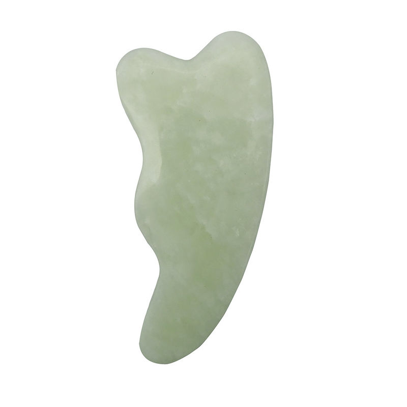 Logotipo personalizado Spa natural verde Gua Sha Ferramenta de massagem do couro cabeludo para raspar a pele facial e corporal Guasha massagistas faciais polidos