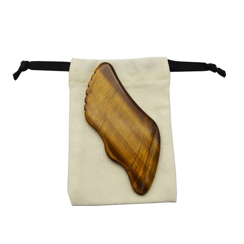 Manual feito à mão Gua Sha Natural de olhos de tigre Massageador de pele para rosto olhos pescoço Nody relaxamento muscular OEM ODM