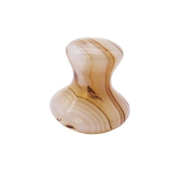 Massagem de Pedra de cogumelo de Ágata Natural para raspagem de energia de jade e cosmetologia de compressão a frio / quente