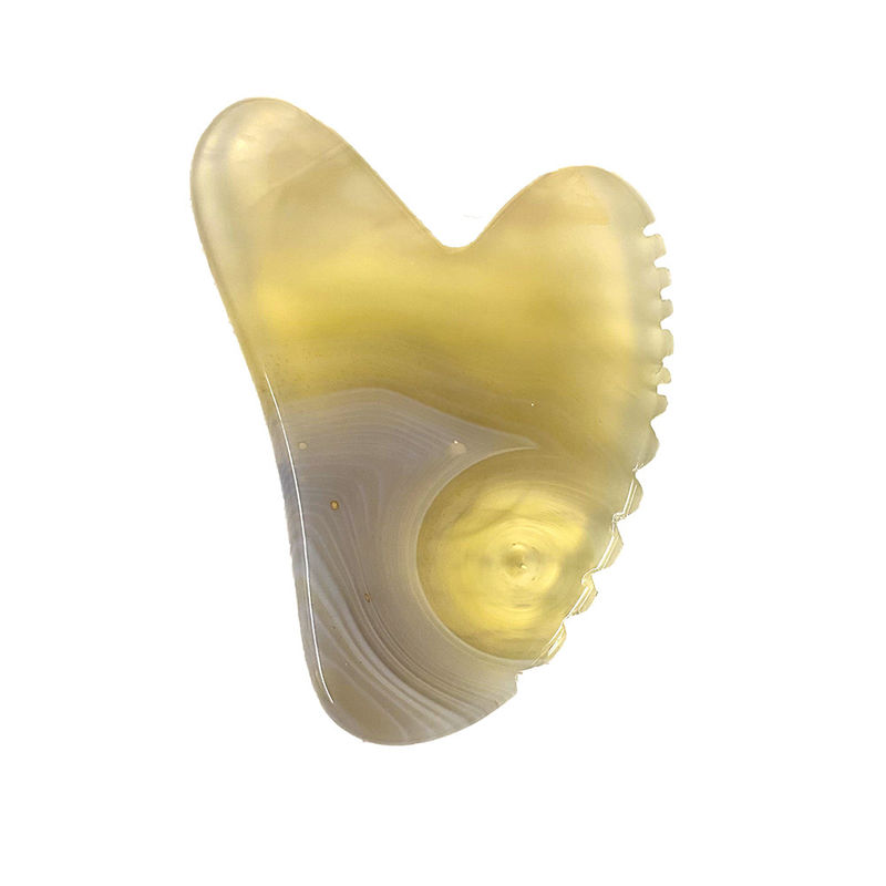 Produtos de Massagem de Logotipo Personalizado Agate de Cereza Natural Agate Sha Gua Tabela para Gua Sha Terapia